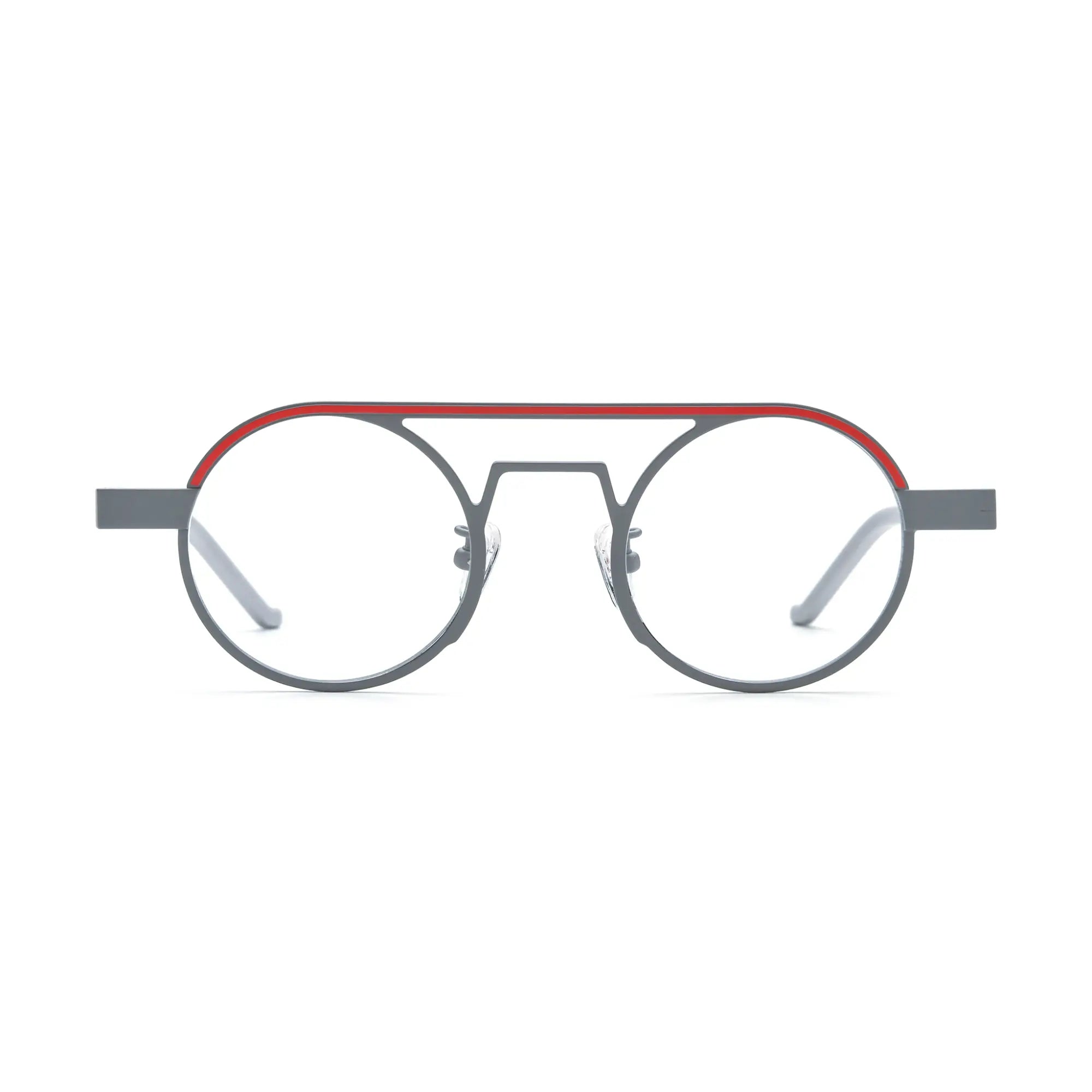 VoyueLens™ Chrome Ember Aviator Eyeglasses – Front View – SKU VL185831-C6